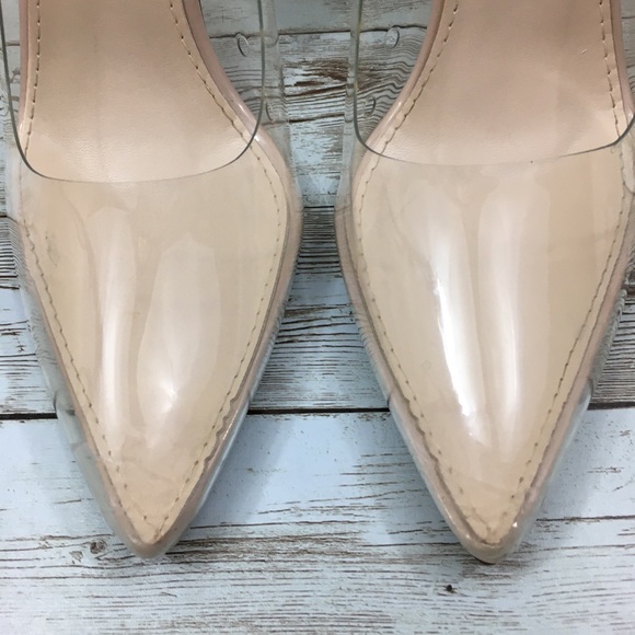 Steve Madden Vegas Clear/Nude  Pumps Size 7.5 - Picture 3 of 13